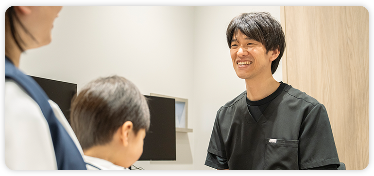 保護者の方も一緒に診療（発熱・予防接種など）